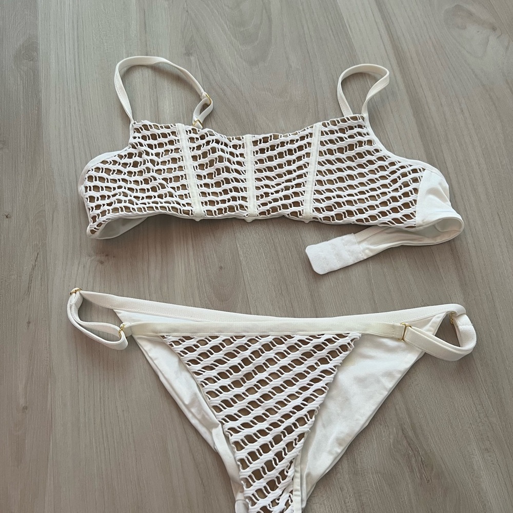 Beach Bunny White Bikini Set